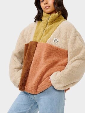 Rip Curl Colorblock Sherpa women's pullover size XL